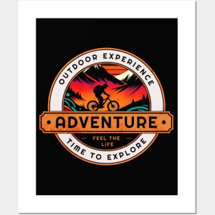 Outdoor Experience Mountain Bike Design Posters and Art